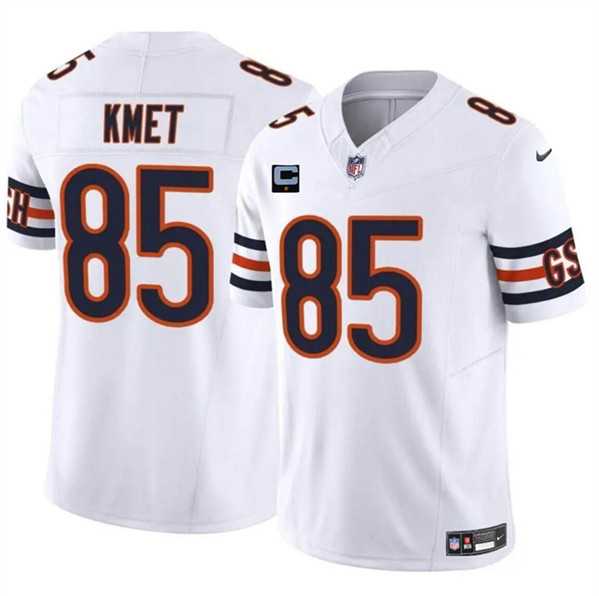 Men & Women & Youth Chicago Bears #85 Cole Kmet White 2024 F.U.S.E. With 1-star C Patch Vapor Untouchable Limited Stitched Jersey->cleveland browns->NFL Jersey